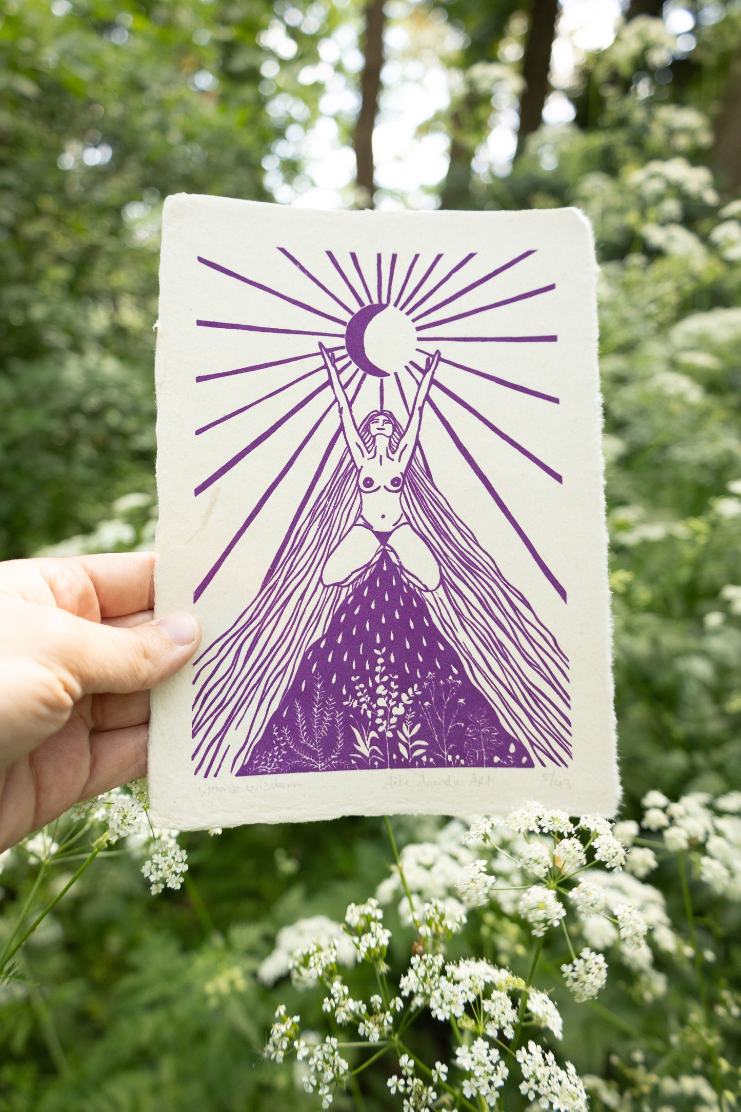 Vrouwenprint, cyclus kunst, vrouwen kunst, Womb Wisdom, Cyclisch leven