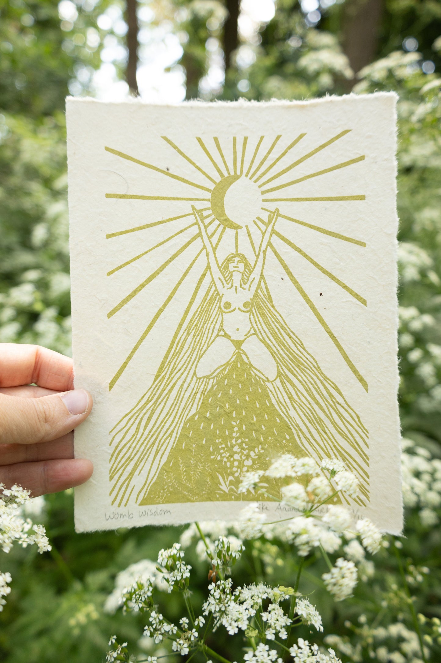 Womb Wisdom- Goud/ Groen A5