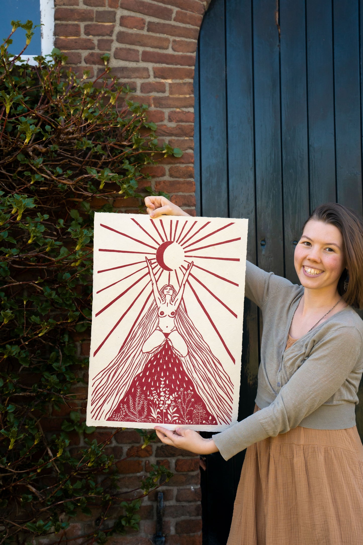Vrouwenprint, cyclus kunst, vrouwen kunst, Womb Wisdom, Cyclisch leven