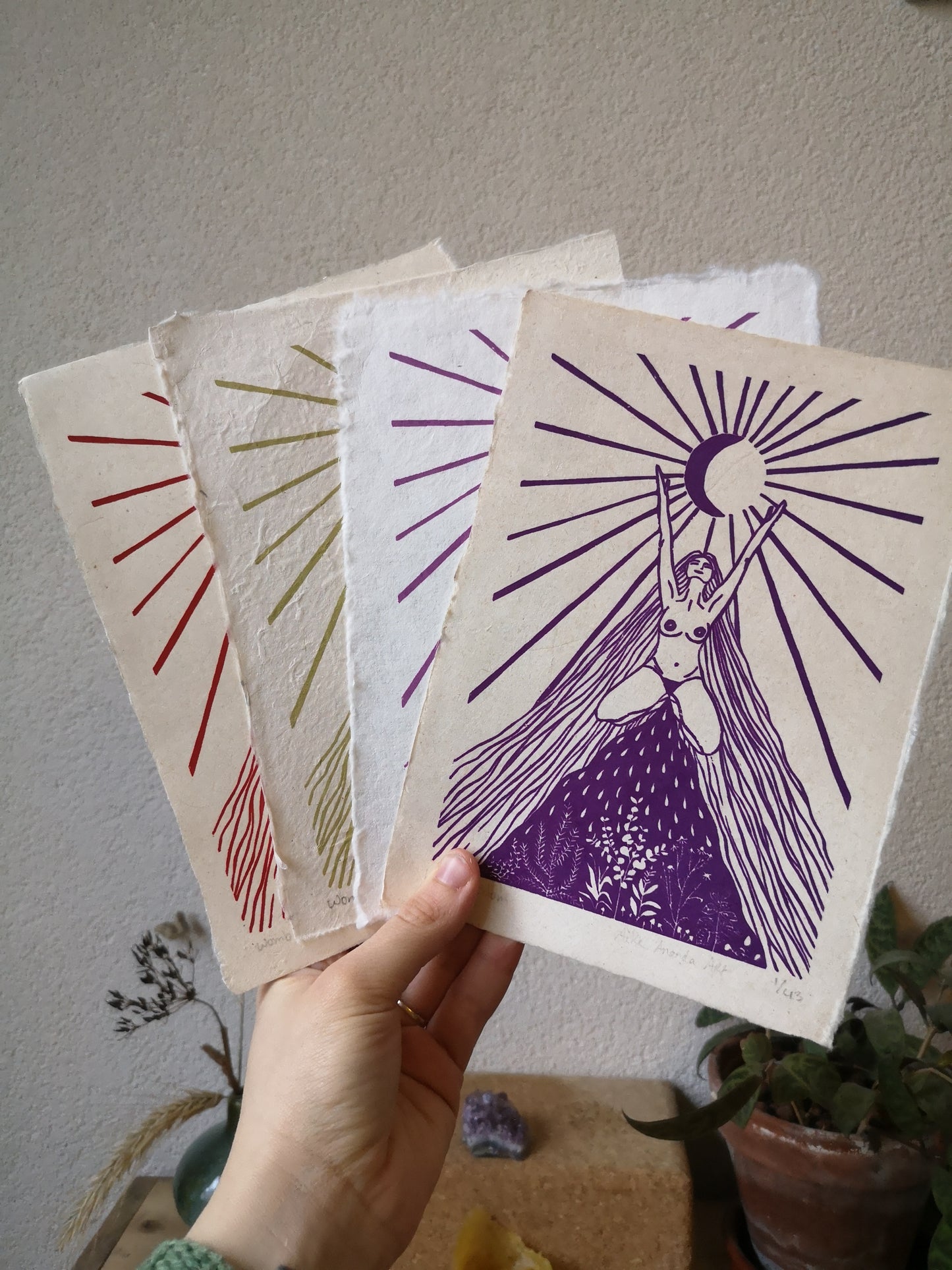 Vrouwenprint, cyclus kunst, vrouwen kunst, Womb Wisdom, Cyclisch leven