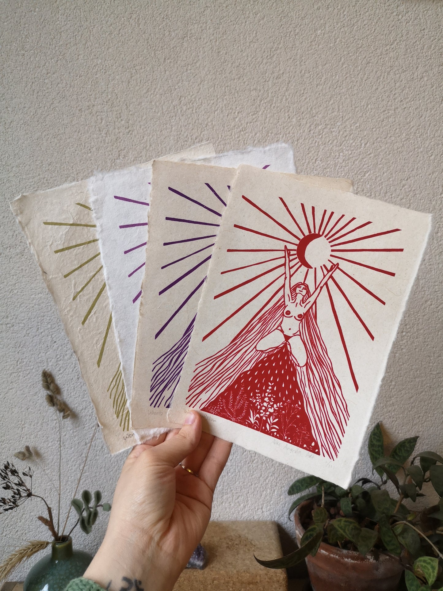 Vrouwenprint, cyclus kunst, vrouwen kunst, Womb Wisdom, Cyclisch leven