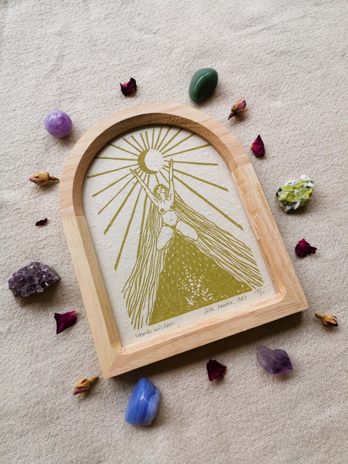 Womb Wisdom- met lijstje- groen