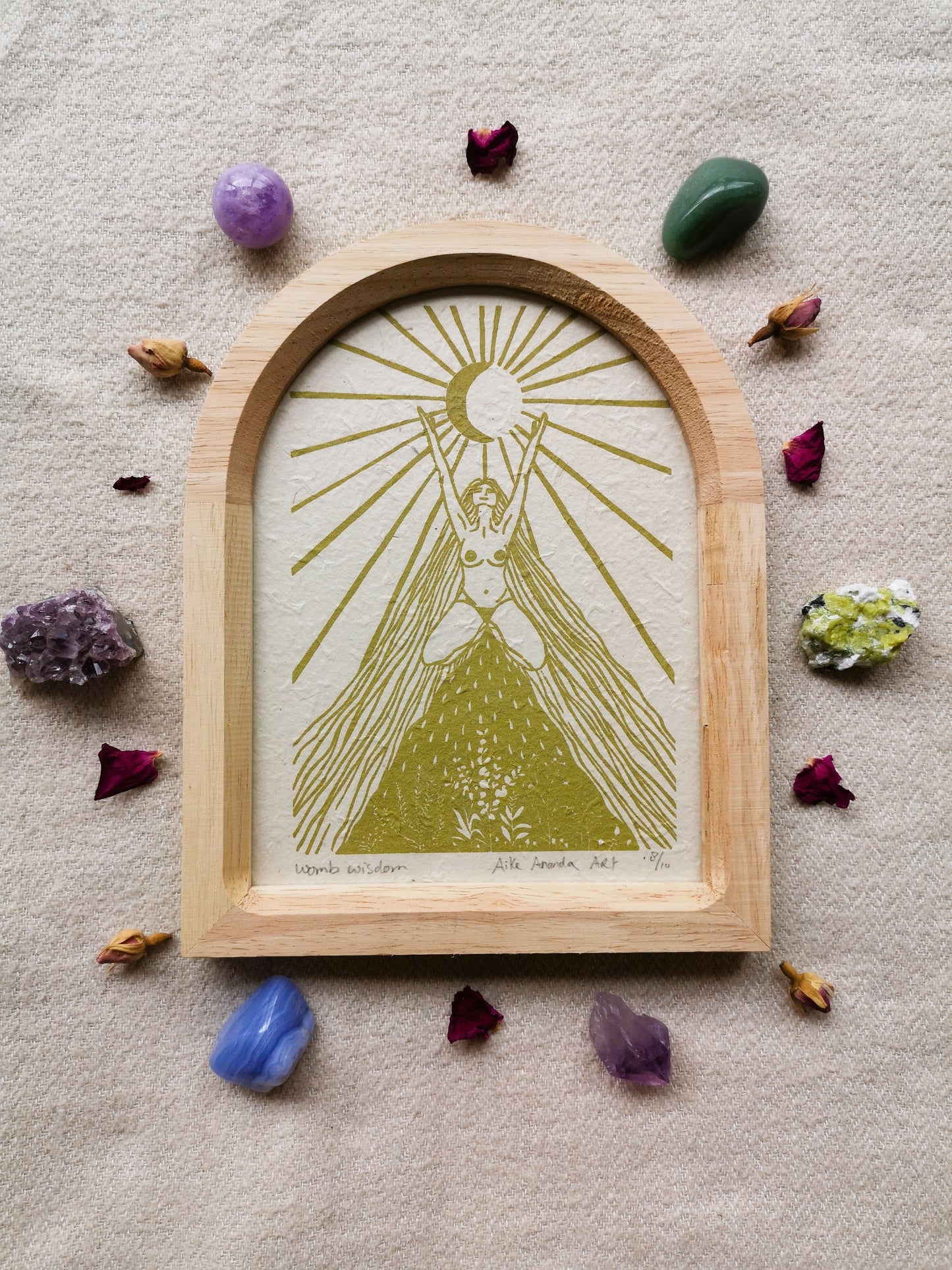 Womb Wisdom- met lijstje- groen