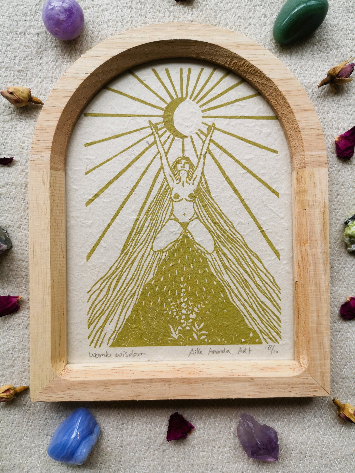 Womb Wisdom- met lijstje- groen