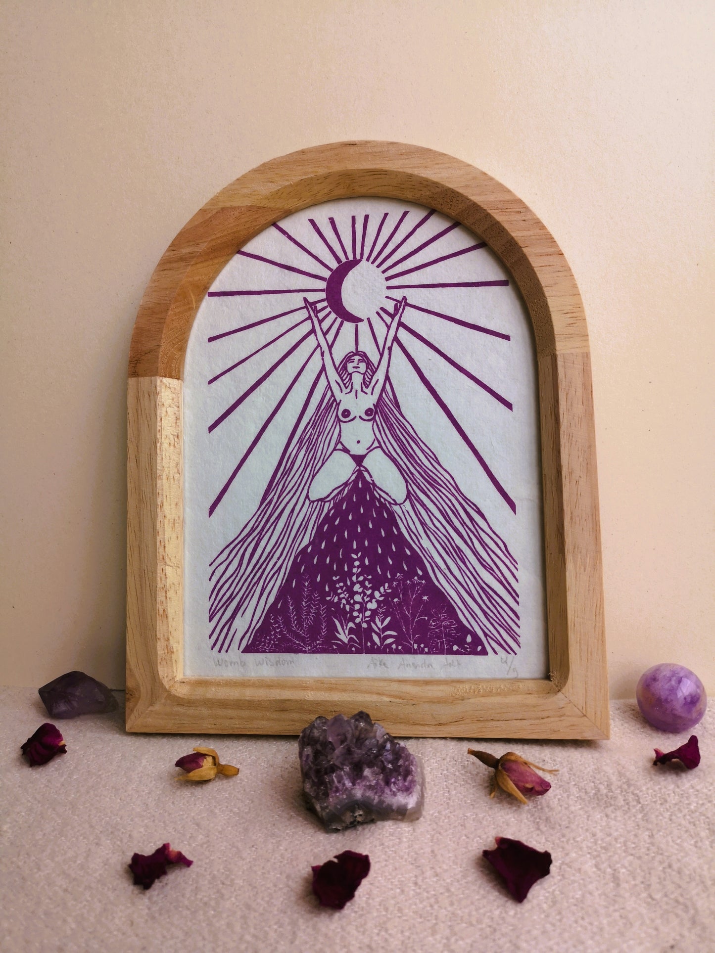 Womb Wisdom- met lijstje- roze
