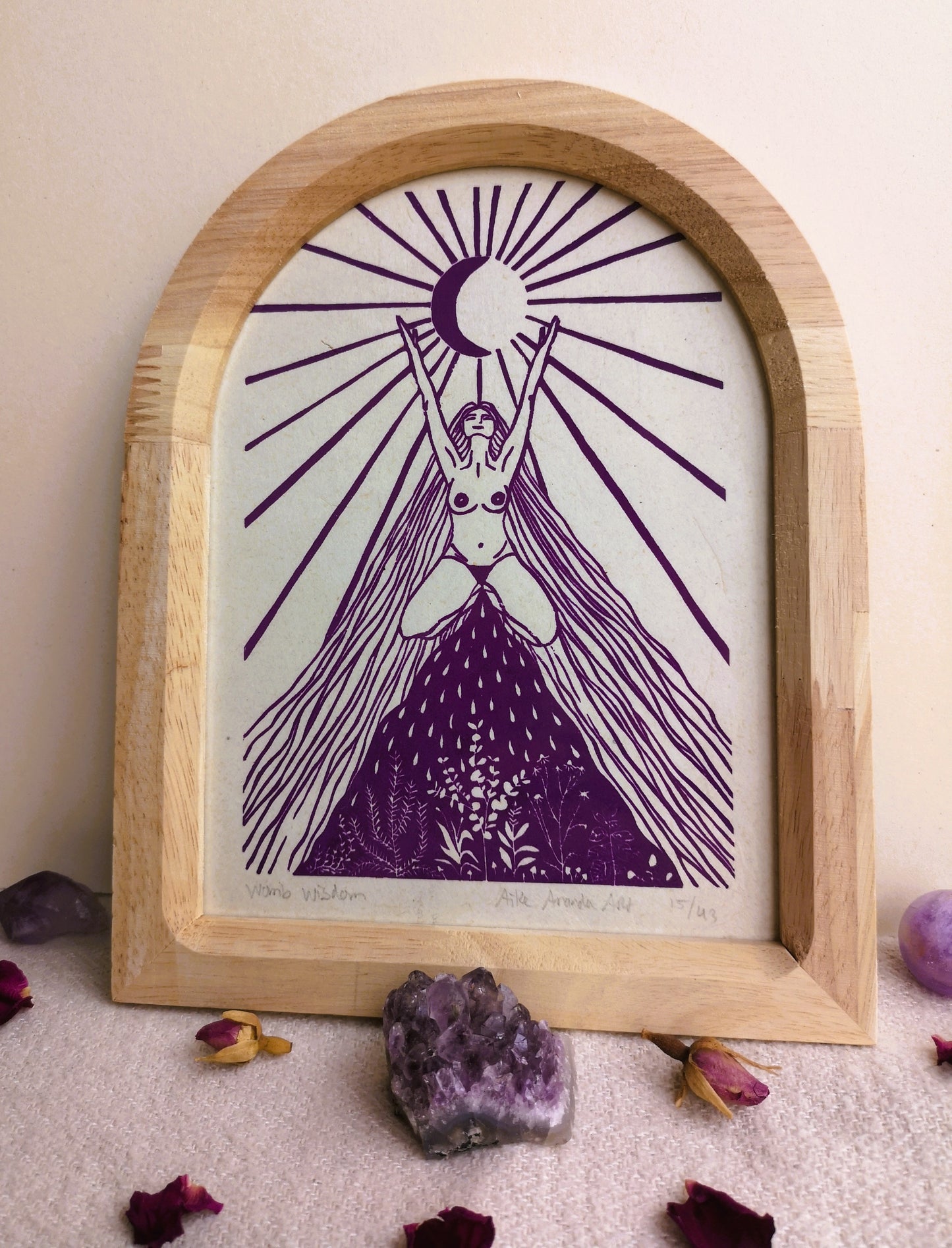 Womb Wisdom, feminine print, vrouwenprint, vrouwen kunst, menstruation art, cyclus kunst, moontime art. Divine feminine art.