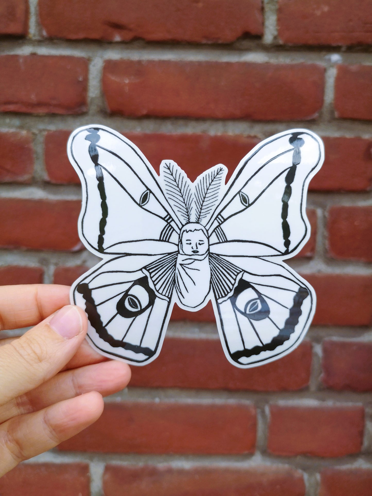 Baby moth sticker