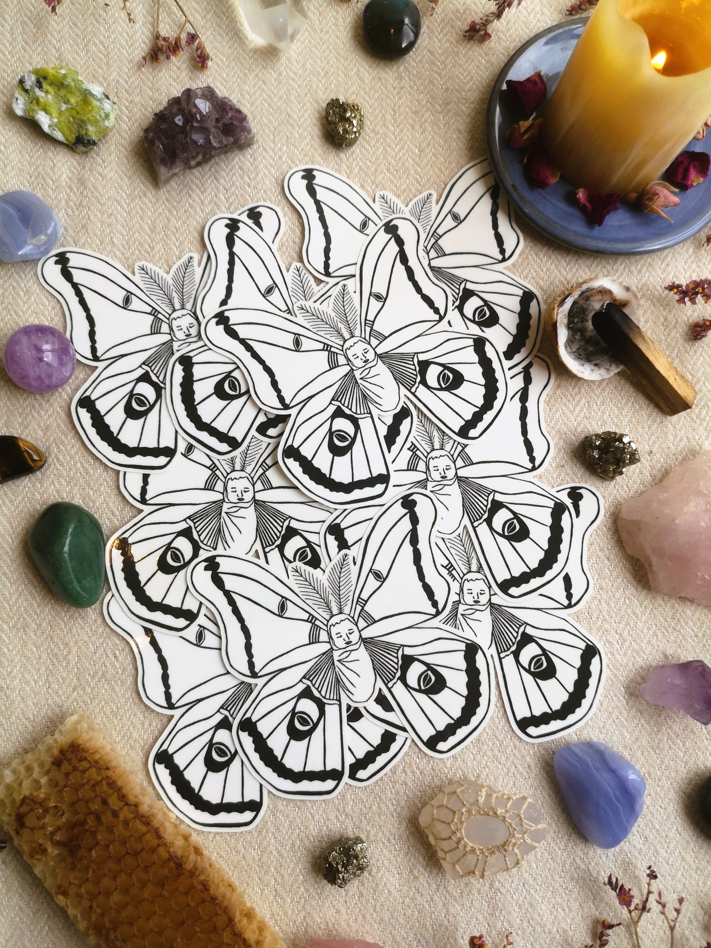 Baby moth sticker