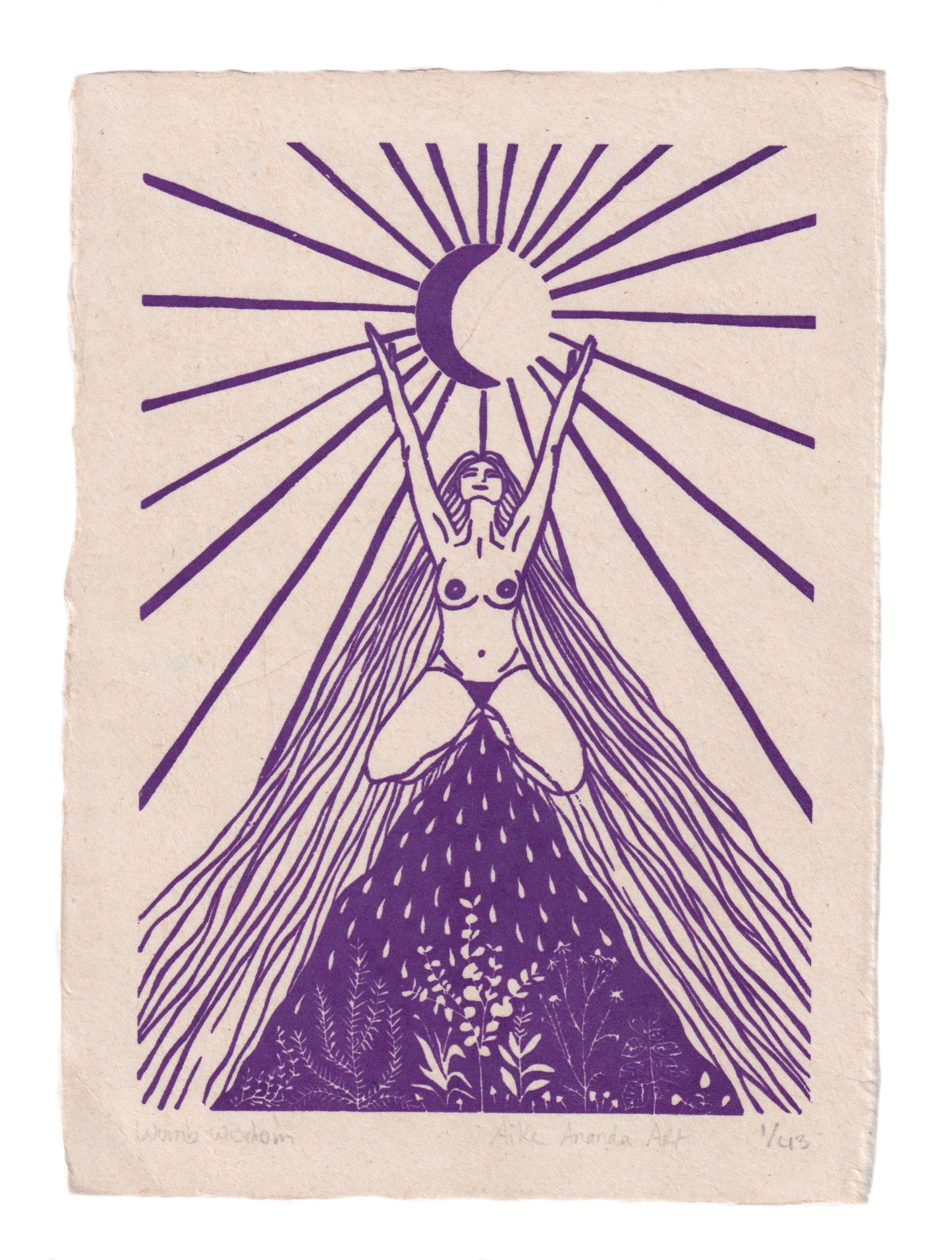 Womb Wisdom, feminine print, vrouwenprint, vrouwen kunst, menstruation art, cyclus kunst, moontime art. Divine feminine art.