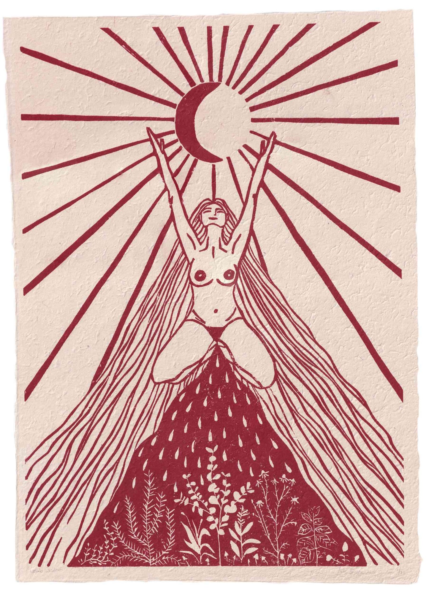 Vrouwenprint, cyclus kunst, vrouwen kunst, Womb Wisdom, Cyclisch leven