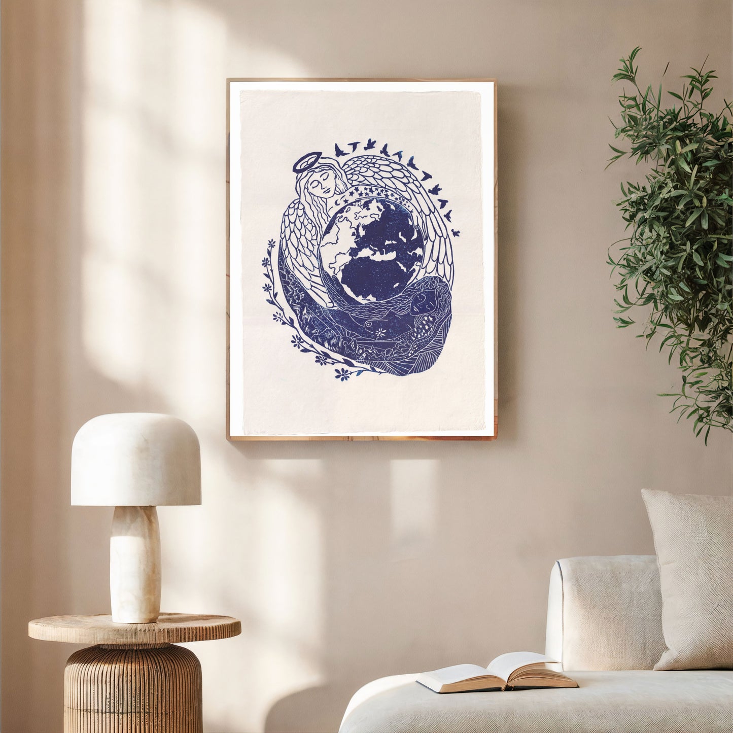 Be the Light- donkerblauw A2- 33% naar Plant een olijfboom