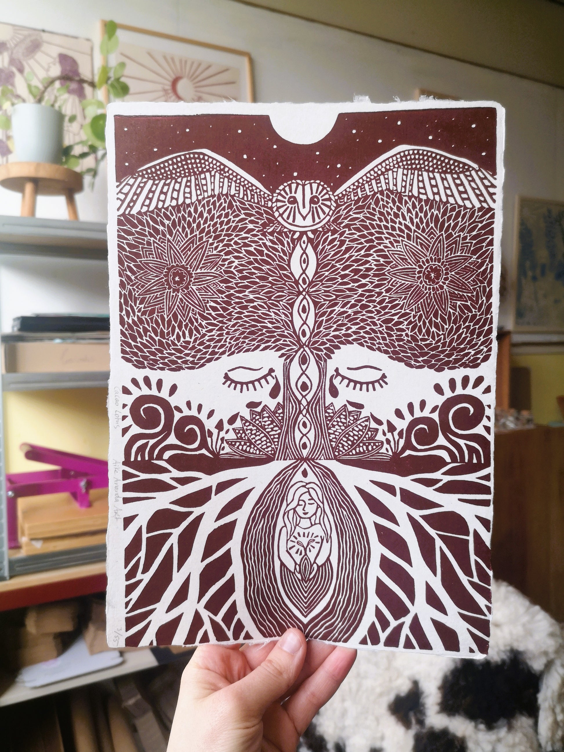 Cacao en blauwe lotus Zutphen Arnhem Apeldoorn Deventer Utrecht Drenthe Zwolle Nijmegen Zeist Amsterdam Rotterdam Den Haag Overijssel Aike Ananda Art