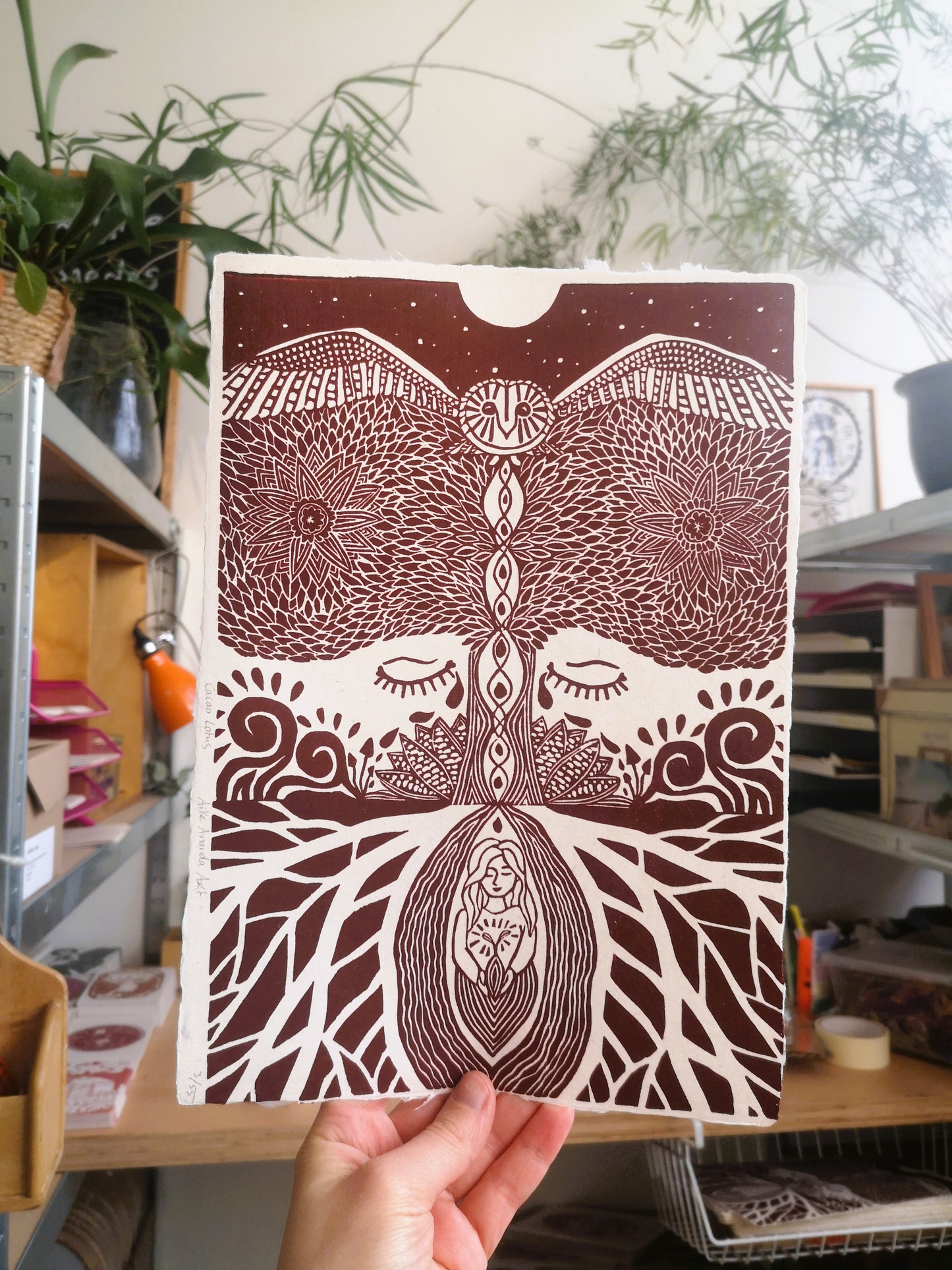 Cacao en blauwe lotus Zutphen Arnhem Apeldoorn Deventer Utrecht Drenthe Zwolle Nijmegen Zeist Amsterdam Rotterdam Den Haag Overijssel Aike Ananda Art