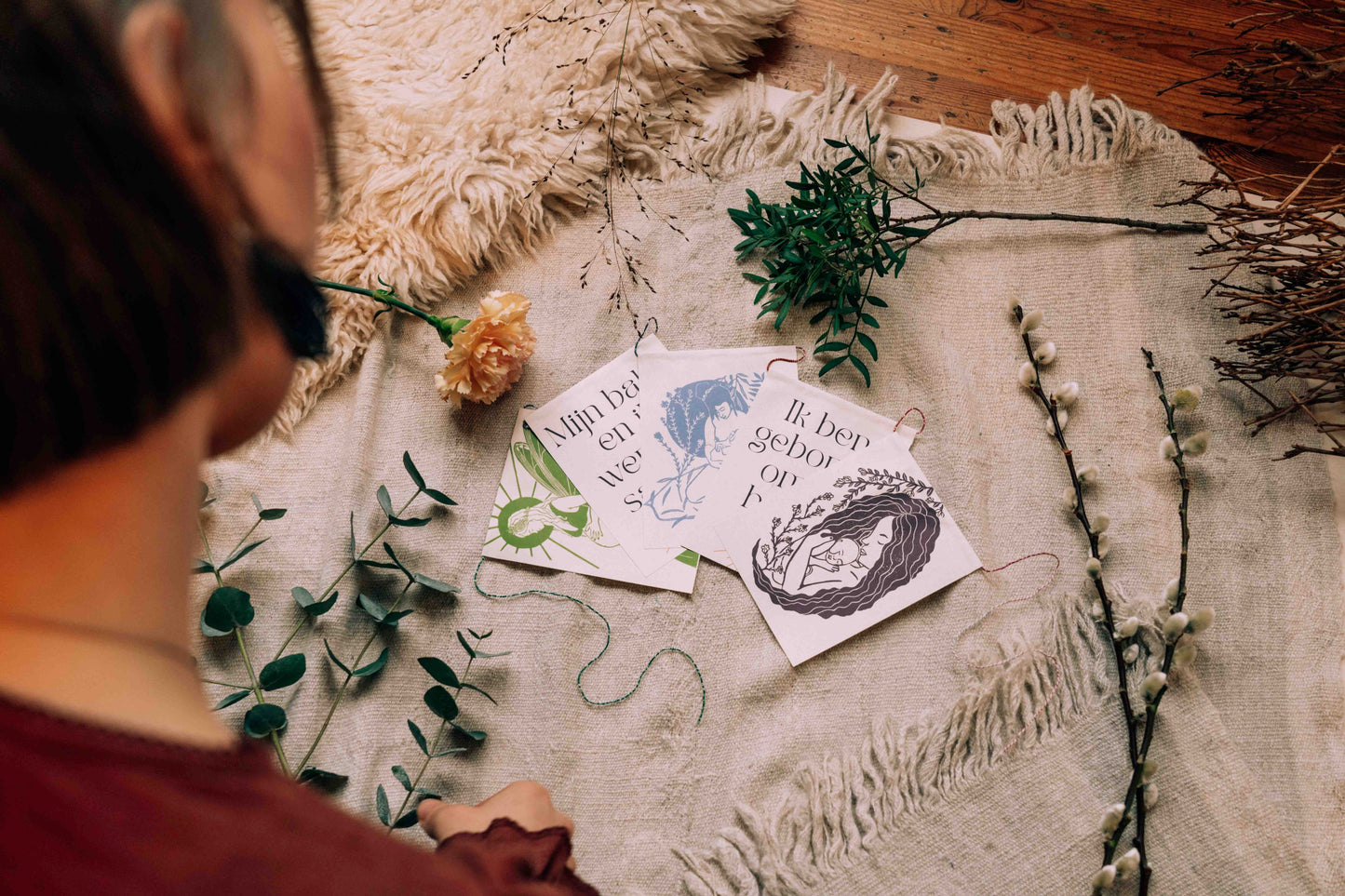 Geboorte en zwangerschap affirmatie slinger - Amsterdam Rotterdam Delft Den Haag Gouda Bergen Utrecht Zeist Doorn Driebergen Nijmegen Apeldoorn Arnhem Zutphen Groningen Maastricht Breda- Aike Ananda Art