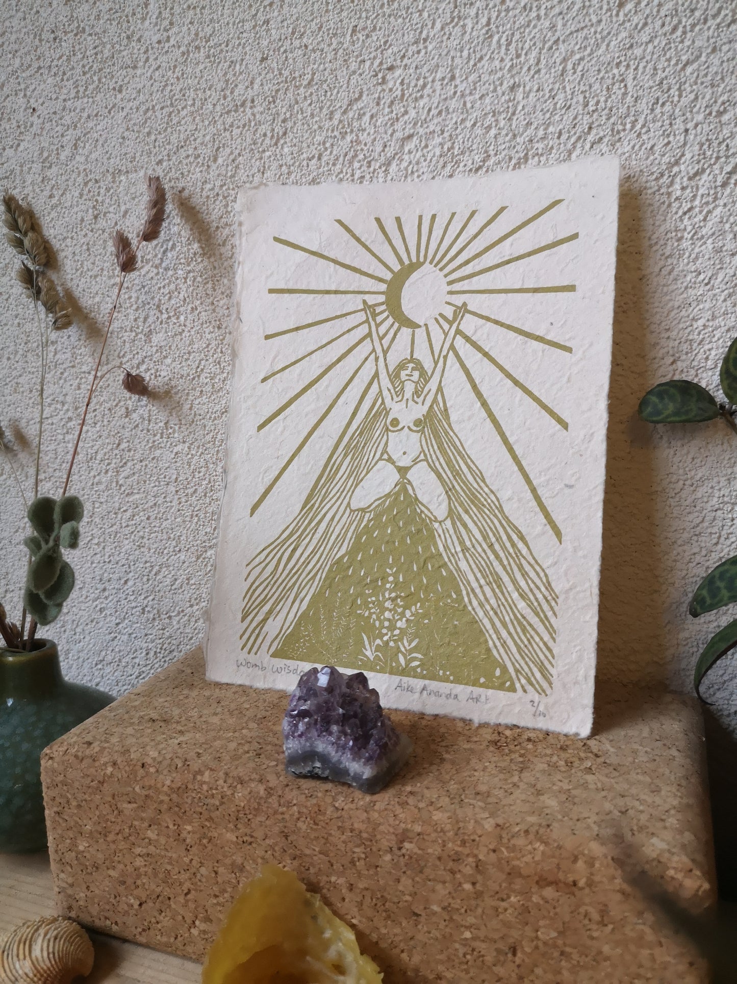 Womb Wisdom- Goud/ Groen A5