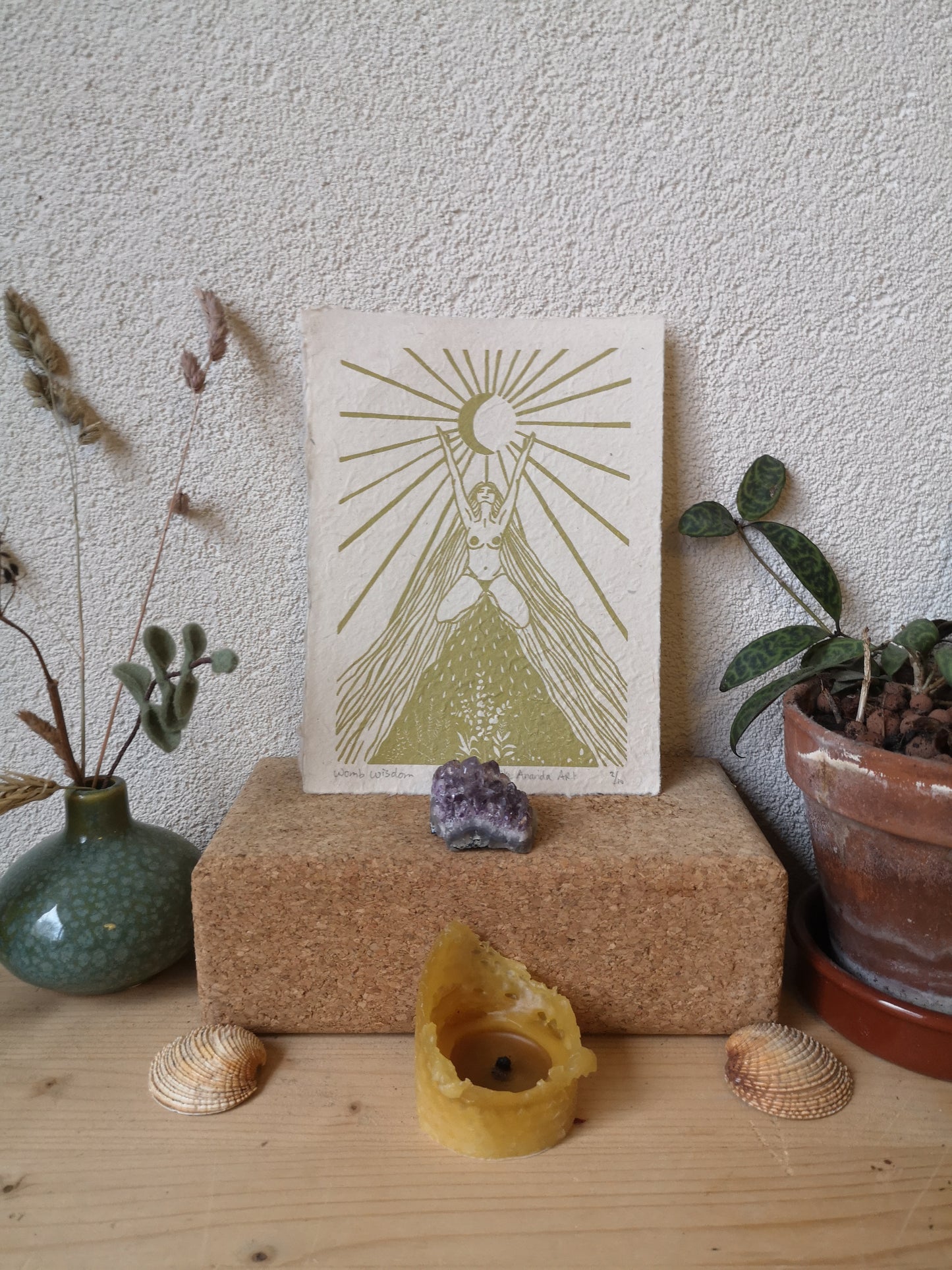 Womb Wisdom- Goud/ Groen A5