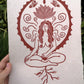 Spiritual art, meditation art, lotus art, spirituele kunst, meditatie kunst, vrouwenkunst, feminine art, woman art.
