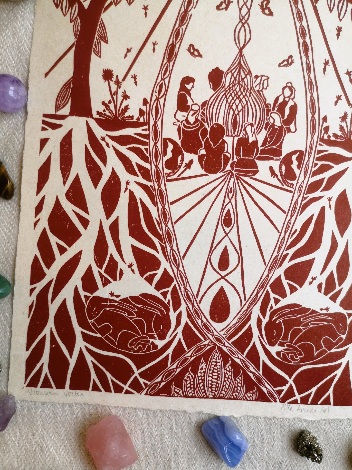Vrouwen Vortex- Jaspis rood