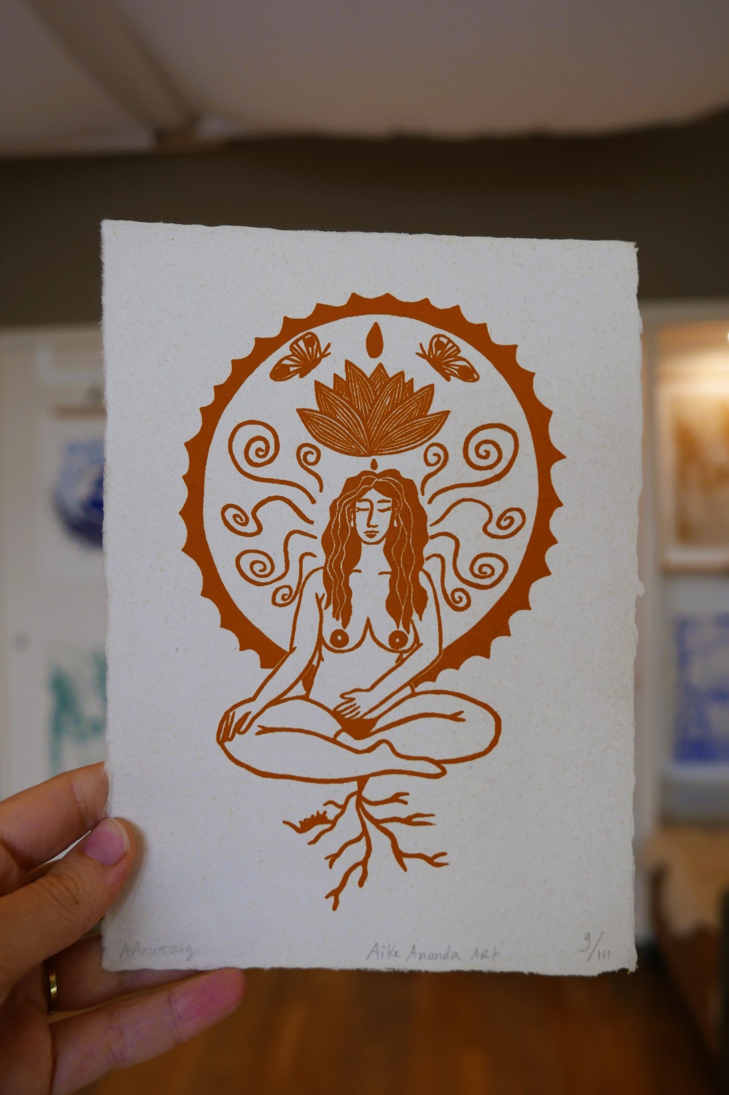 Aanwezig - oranje oker A5