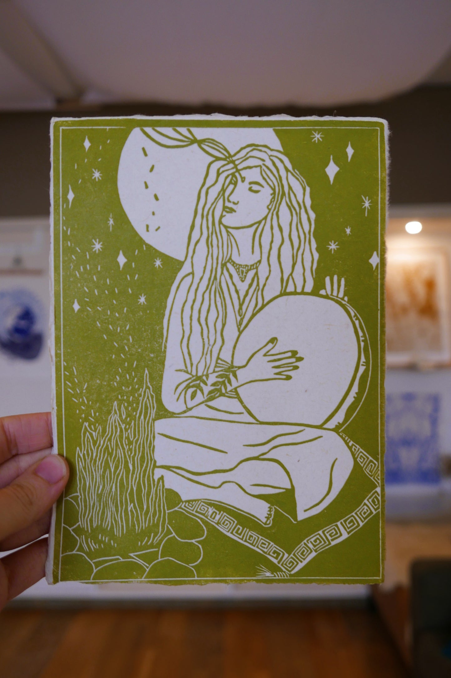 With all my Heart- mosgroen A5