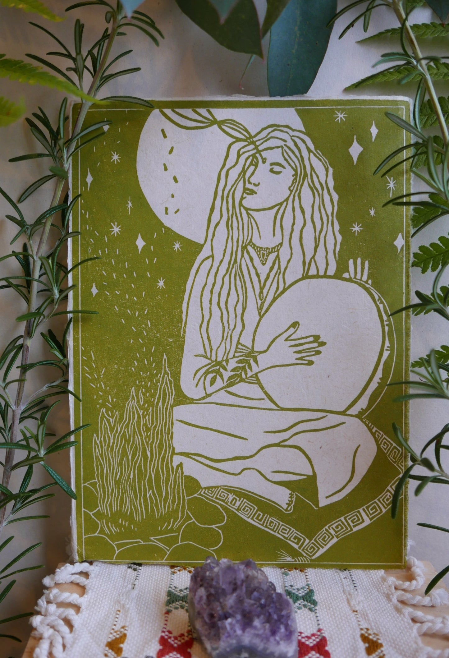 With all my Heart- mosgroen A5