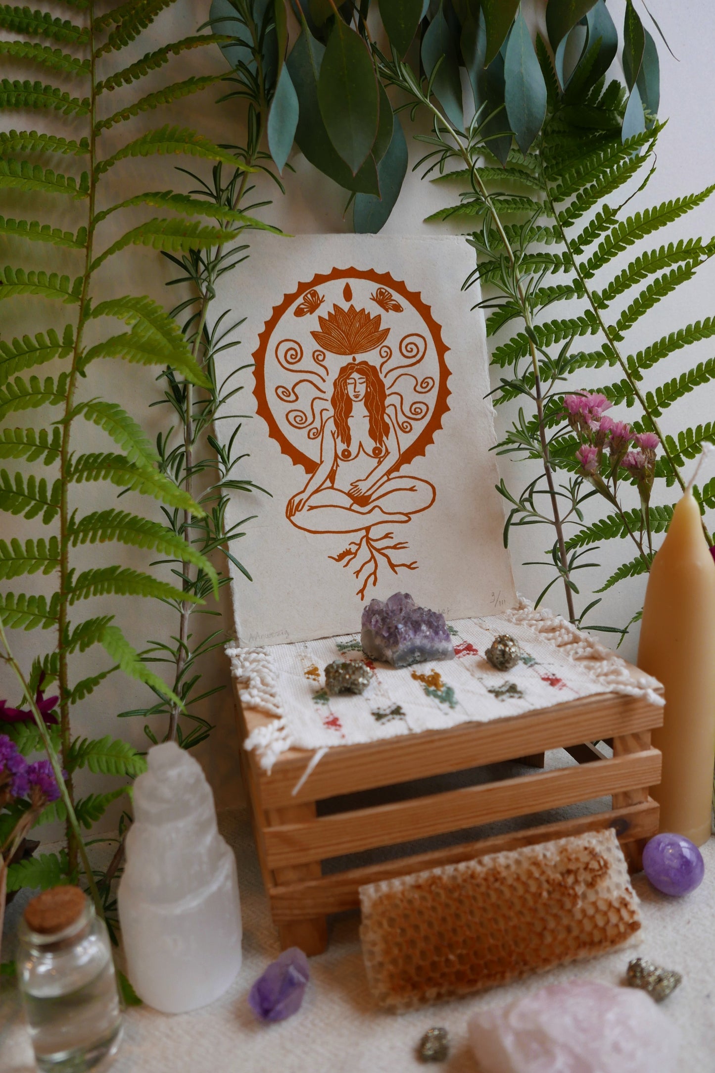 Aanwezig - oranje oker A5