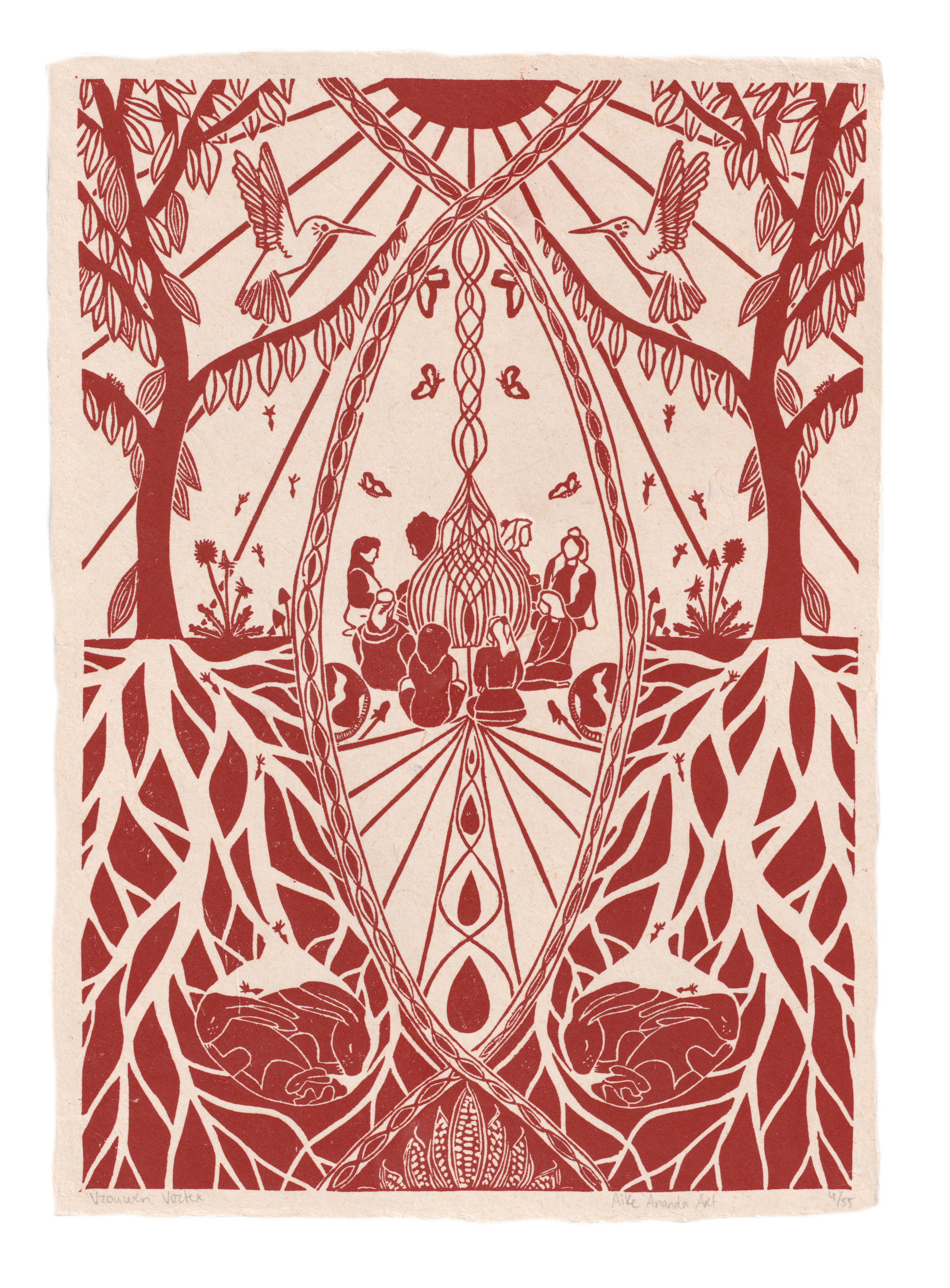 Vrouwen print Amsterdam Rotterdam Den Haag Delft Utrecht Zeist Amersfoort Apeldoorn Deventer Zutphen Arnhem Nijmegen Zwolle Groningen Drenthe- Aike Ananda Art