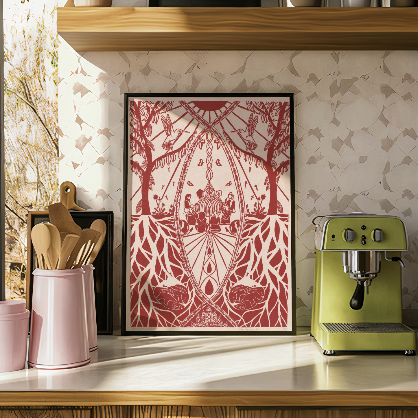 Vrouwen print Amsterdam Rotterdam Den Haag Delft Utrecht Zeist Amersfoort Apeldoorn Deventer Zutphen Arnhem Nijmegen Zwolle Groningen Drenthe- Aike Ananda Art