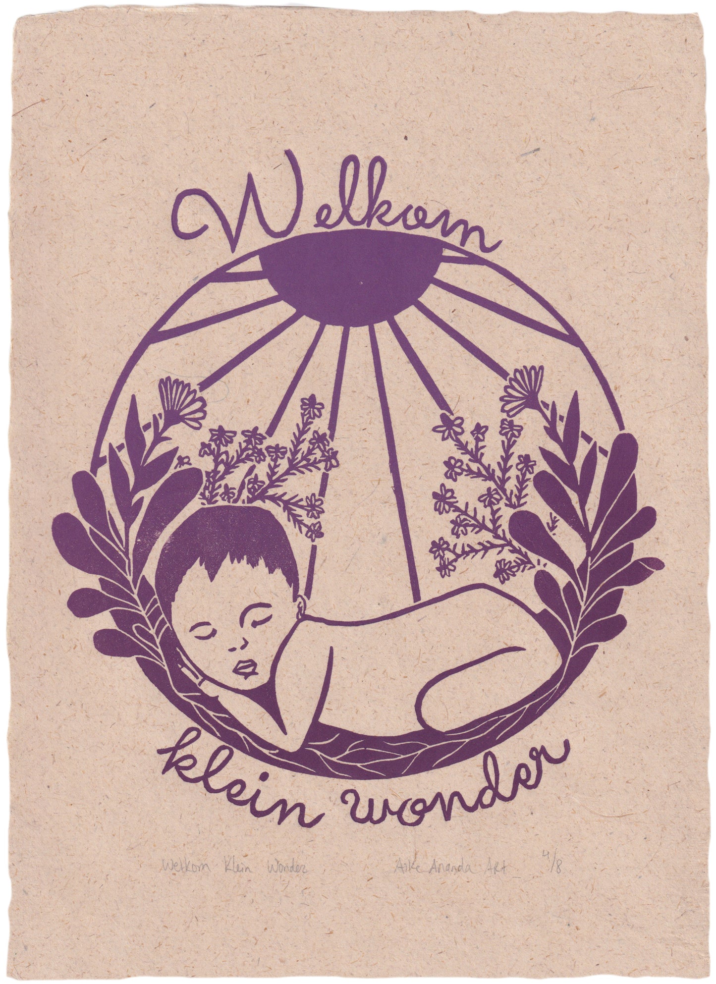 Welkom klein wonder- paars LICENTIE