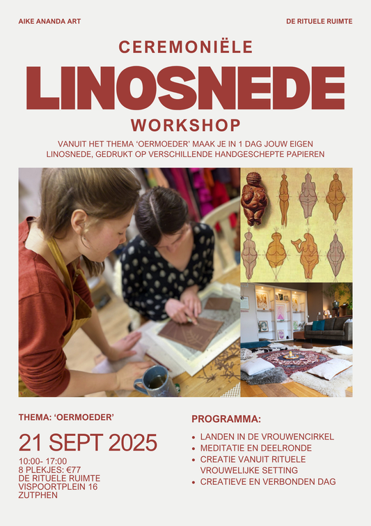 Ceremoniële linosnede workshop- OERMOEDER-  21 september