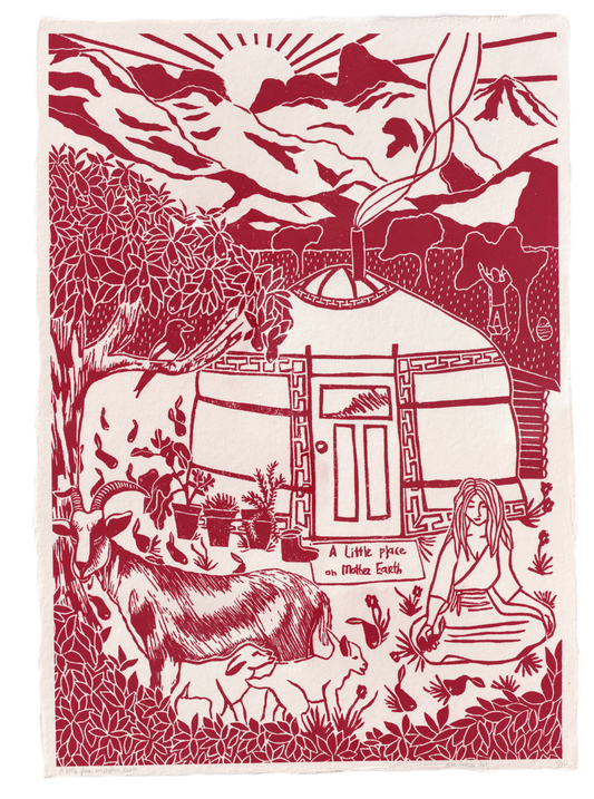 Yurt print Amsterdam Rotterdam Den Haag Delft Utrecht Zeist Amersfoort Apeldoorn Deventer Zutphen Arnhem Nijmegen Zwolle Groningen Drenthe- Aike Ananda Art