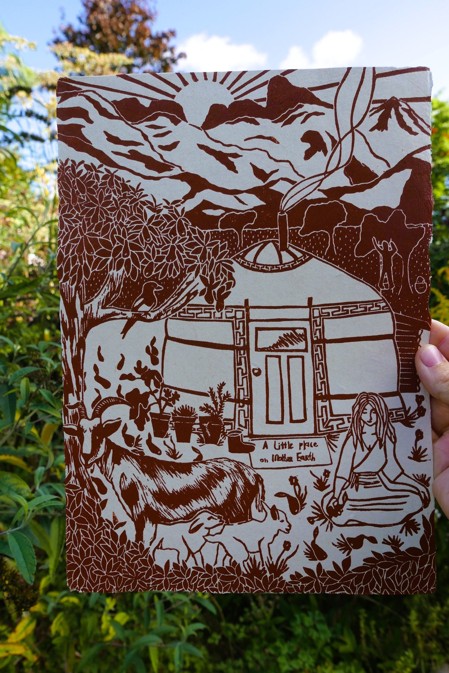 Yurt print Amsterdam Rotterdam Den Haag Delft Utrecht Zeist Amersfoort Apeldoorn Deventer Zutphen Arnhem Nijmegen Zwolle Groningen Drenthe- Aike Ananda Art