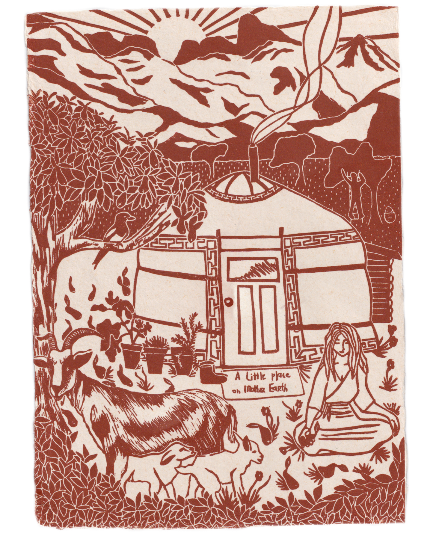 Yurt print Amsterdam Rotterdam Den Haag Delft Utrecht Zeist Amersfoort Apeldoorn Deventer Zutphen Arnhem Nijmegen Zwolle Groningen Drenthe- Aike Ananda Art