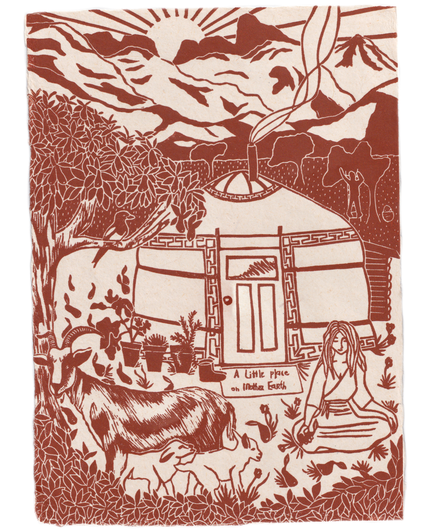 Yurt print Amsterdam Rotterdam Den Haag Delft Utrecht Zeist Amersfoort Apeldoorn Deventer Zutphen Arnhem Nijmegen Zwolle Groningen Drenthe- Aike Ananda Art