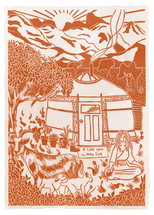 Yurt print Amsterdam Rotterdam Den Haag Delft Utrecht Zeist Amersfoort Apeldoorn Deventer Zutphen Arnhem Nijmegen Zwolle Groningen Drenthe- Aike Ananda Art