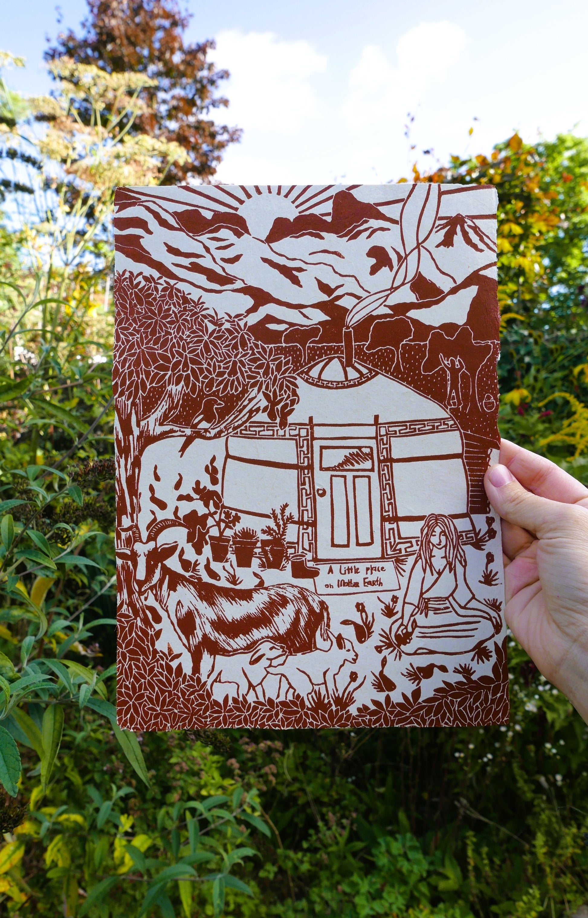 Yurt print Amsterdam Rotterdam Den Haag Delft Utrecht Zeist Amersfoort Apeldoorn Deventer Zutphen Arnhem Nijmegen Zwolle Groningen Drenthe- Aike Ananda Art