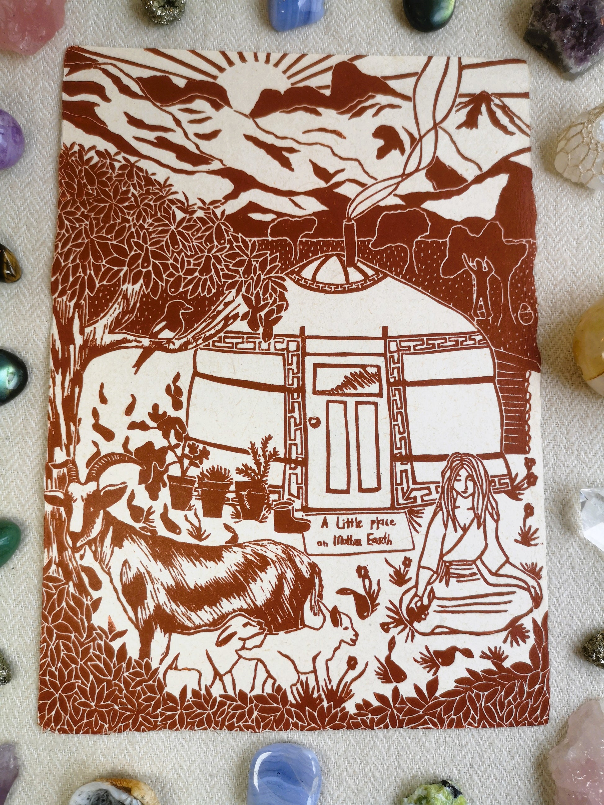 Yurt print Amsterdam Rotterdam Den Haag Delft Utrecht Zeist Amersfoort Apeldoorn Deventer Zutphen Arnhem Nijmegen Zwolle Groningen Drenthe- Aike Ananda Art