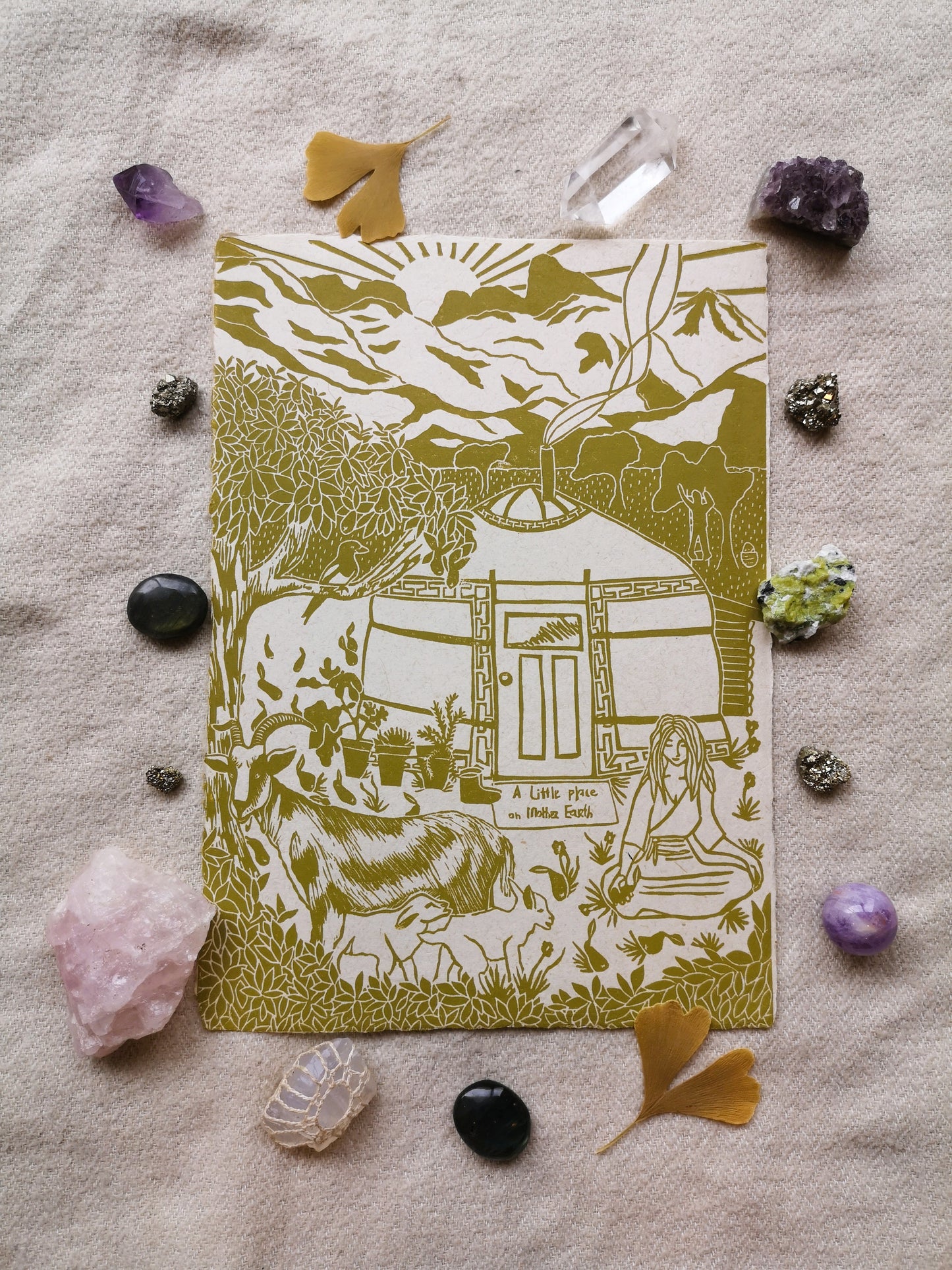 Yurt print Amsterdam Rotterdam Den Haag Delft Utrecht Zeist Amersfoort Apeldoorn Deventer Zutphen Arnhem Nijmegen Zwolle Groningen Drenthe- Aike Ananda Art