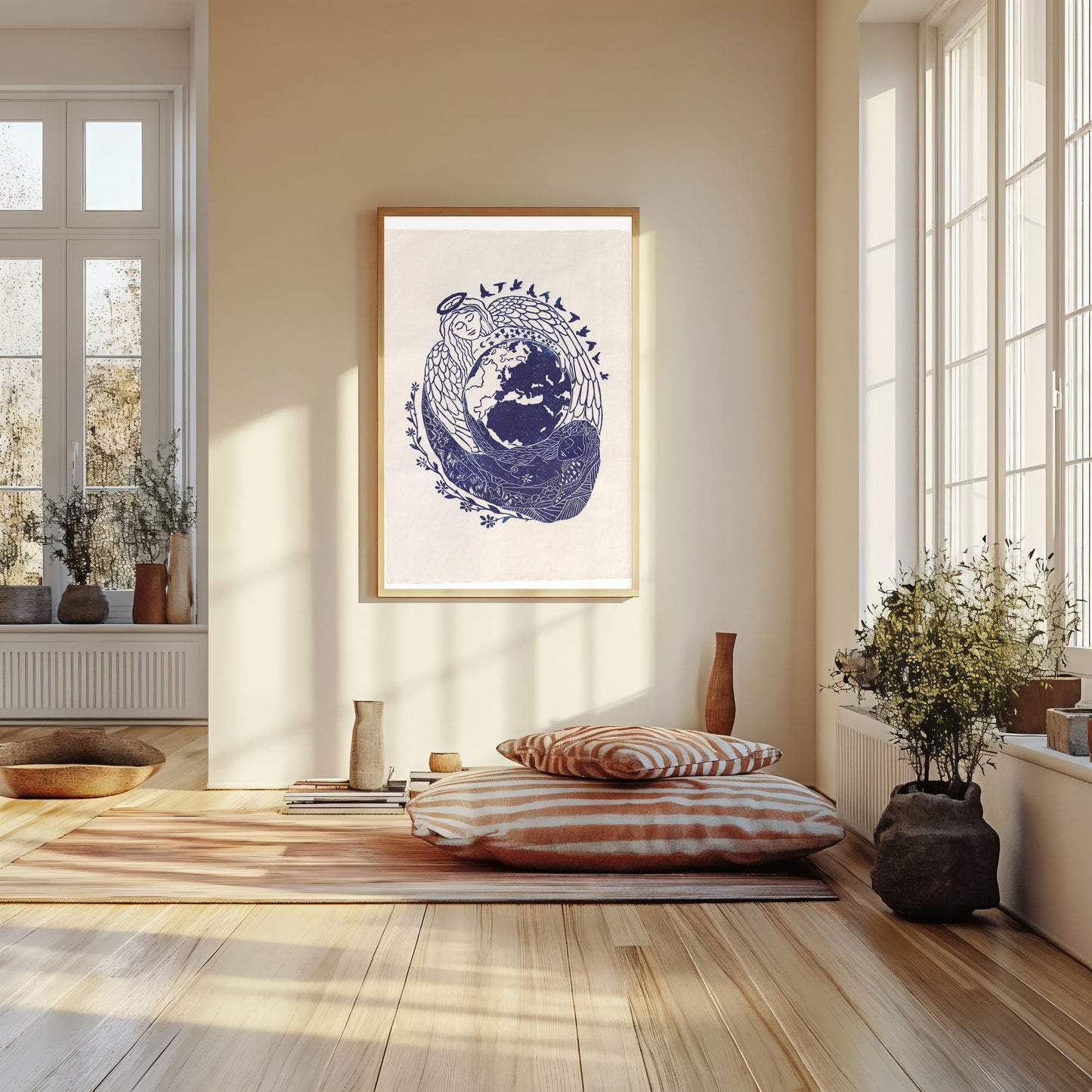 Be the Light- donkerblauw A2- 33% naar Plant een olijfboom