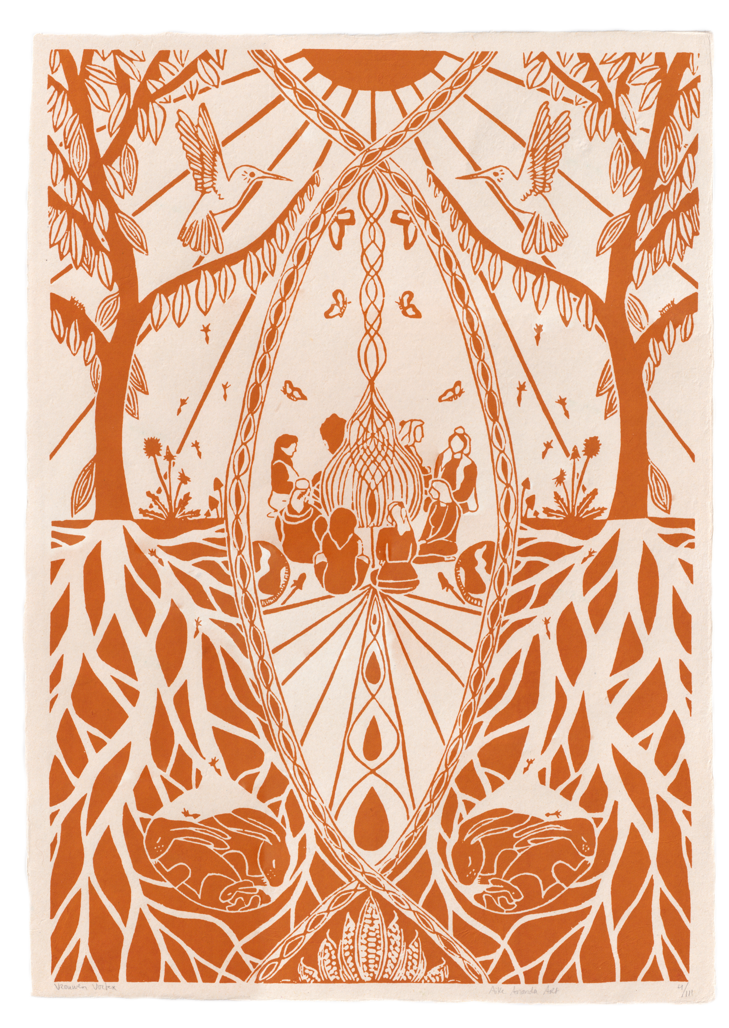 Vrouwen Vortex- Oranje oker A2