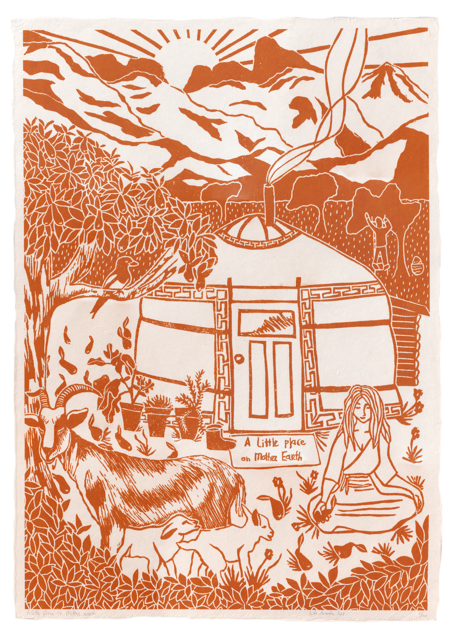 A little place on mother earth- Oranje oker A2